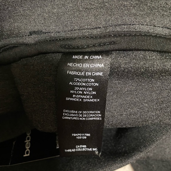 NWT Bebe contrast stitch heather leggings - Picture 10 of 14